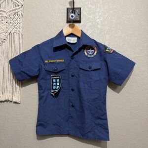 Youth S Blue Boy Scouts UNIFORM SHIRT Official BSA